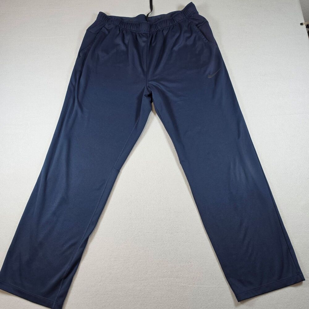 Nike Men's Athletic Pants Size L Navy Blue Training Track Pants